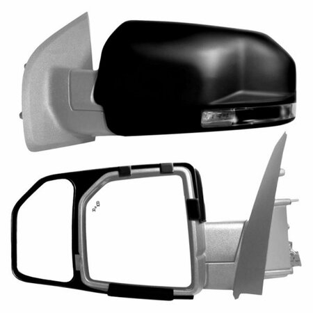 K-SOURCE Snap & Zap Towing Mirror Extension Set with Storage Bag KSI81850